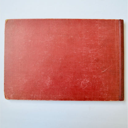 Vintage Antique Post Cards Album EMPTY Red Winter