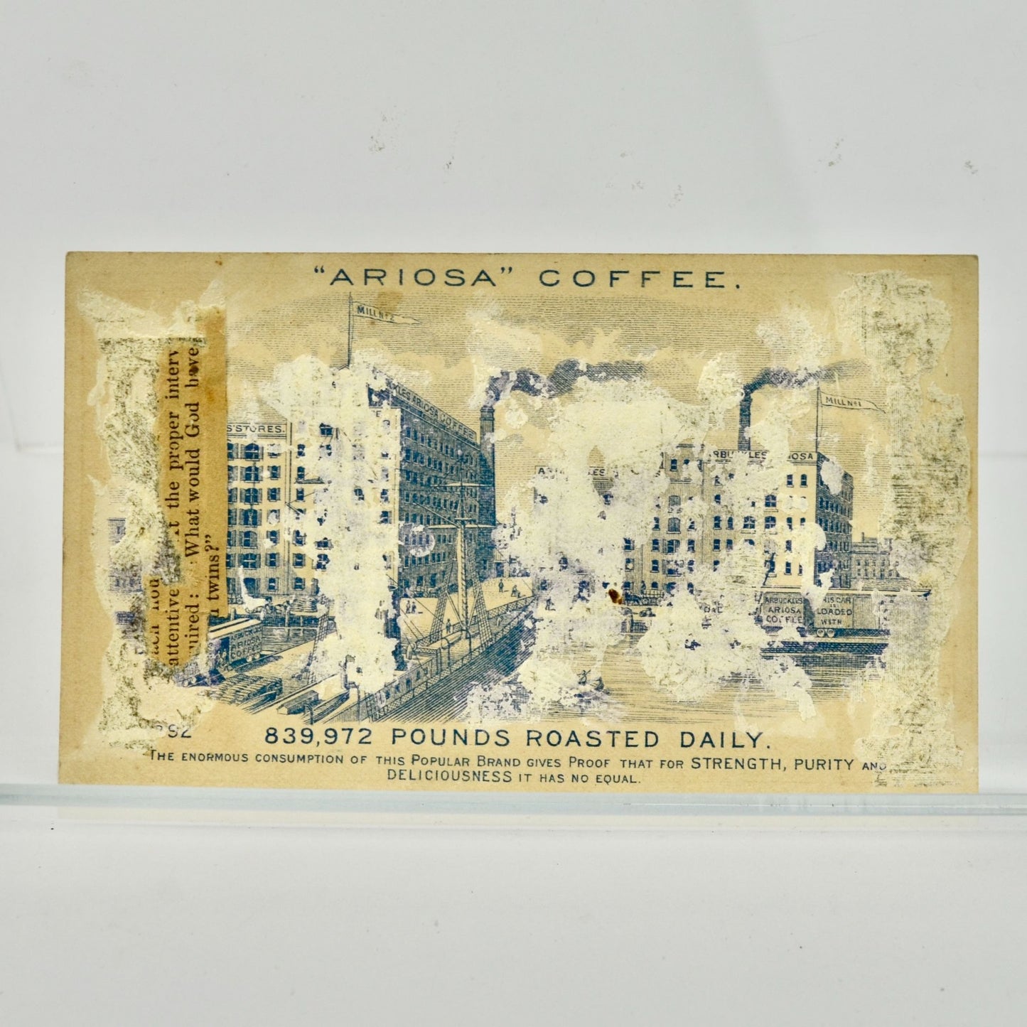 Ariosa Coffee Victorian Trade Trading Card Tramp Pension
