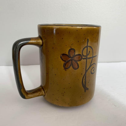 Vintage Ceramic Coffee Mug Brown