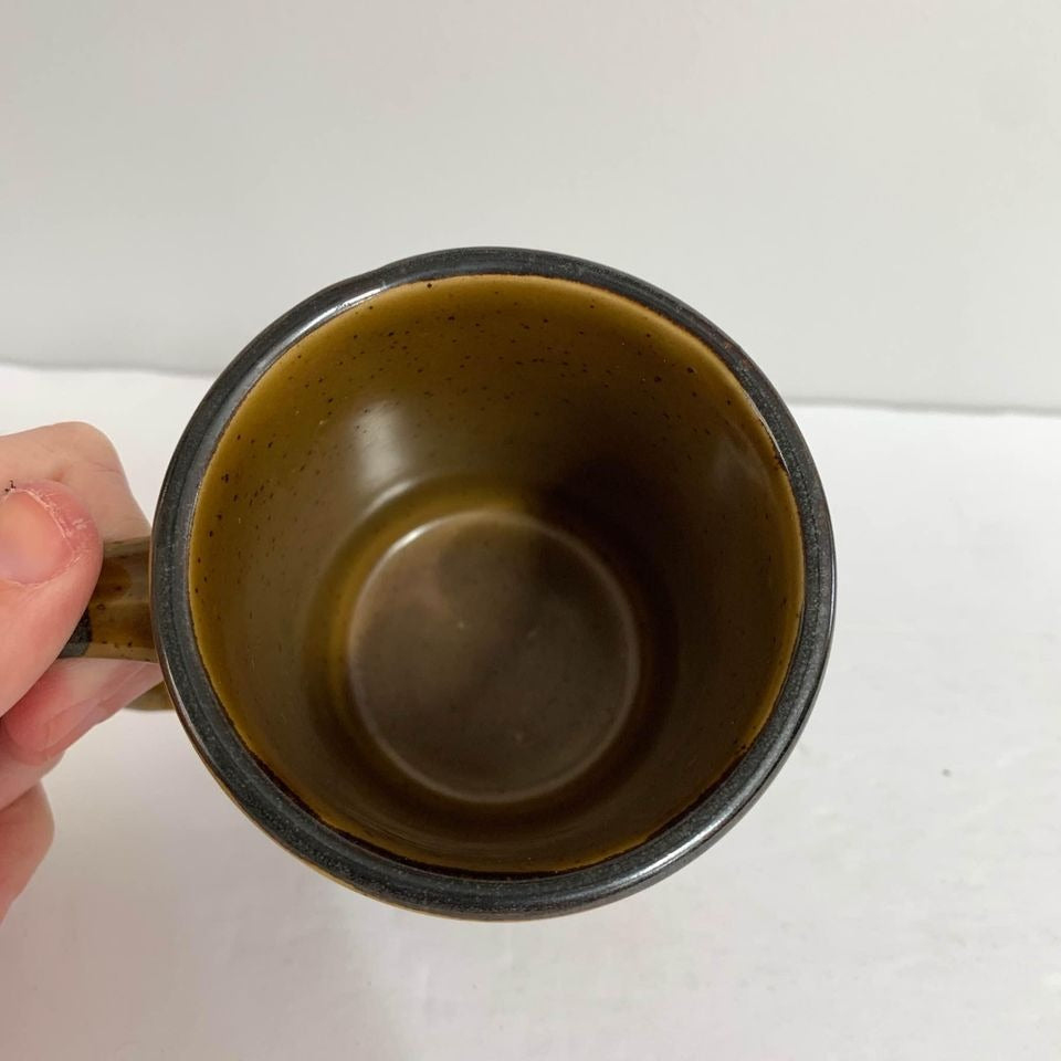 Vintage Ceramic Coffee Mug Brown