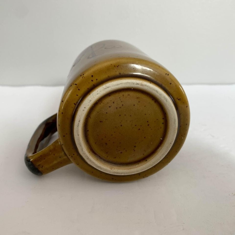 Vintage Ceramic Coffee Mug Brown