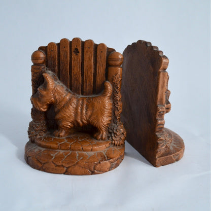 Syroco Scottie Dog Fence Bookends Pair