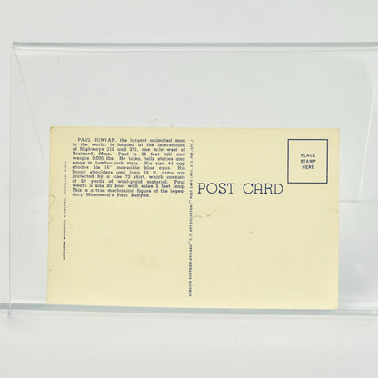 Vintage Paul Bunyan Brainerd MN Postcard UNUSED