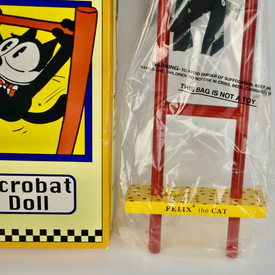 Schylling Felix The Cat Acrobat Doll New In Plastic Vintage
