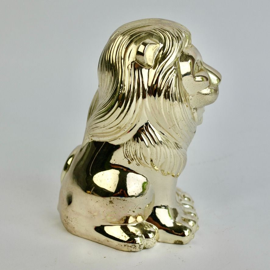 Reed & Barton Lion Silver Piggy Money Vintage Bank