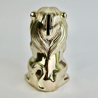 Reed & Barton Lion Silver Piggy Money Vintage Bank