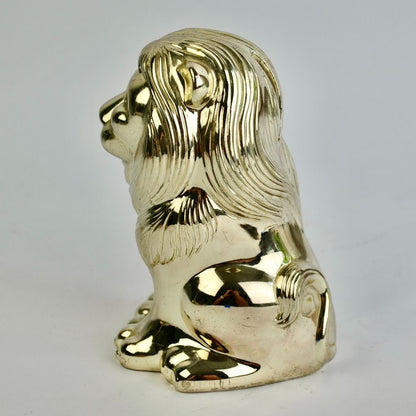 Reed & Barton Lion Silver Piggy Money Vintage Bank