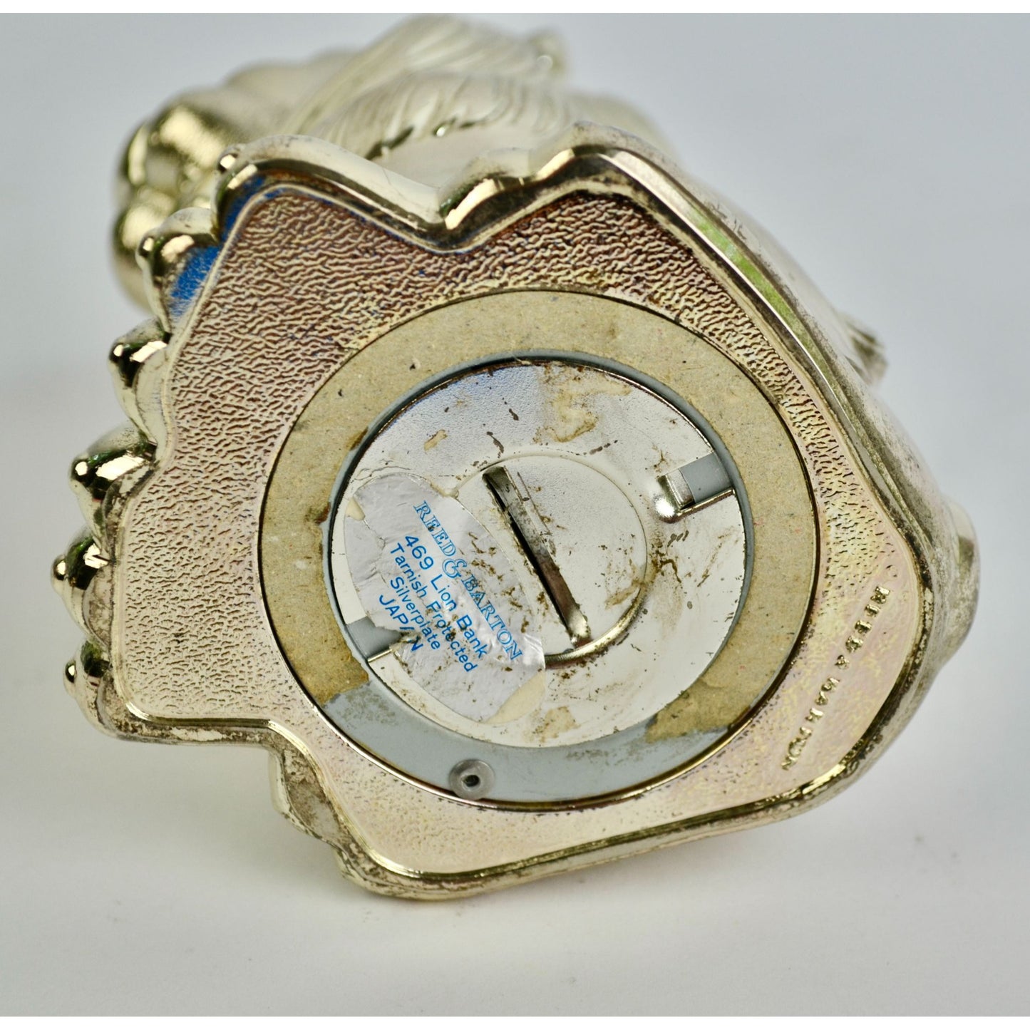 Reed & Barton Lion Silver Piggy Money Vintage Bank