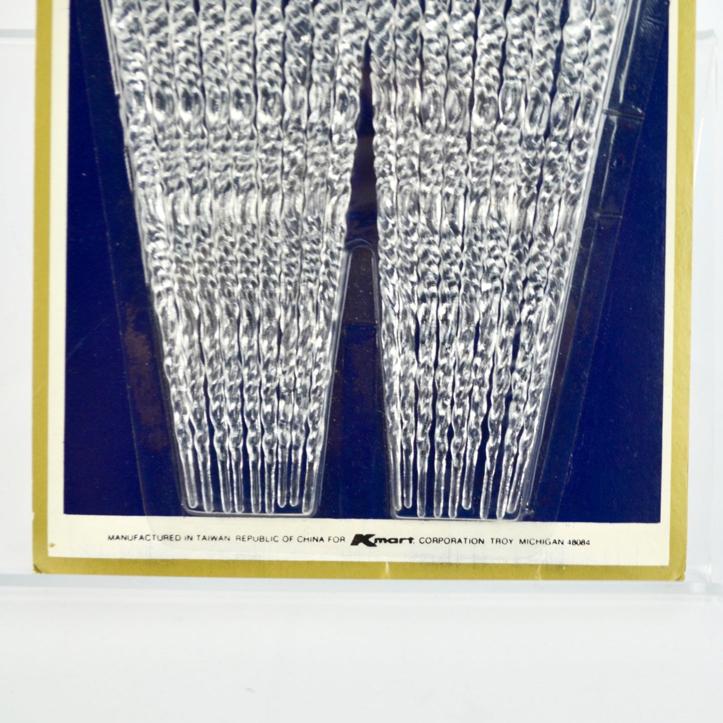 Kmart Vintage Crystal Clear Plastic Icicles 18 Count Vintage NOS New
