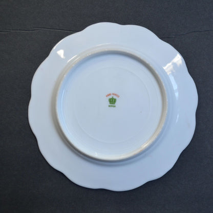 Nippon Handpainted Floral Dessert Plates Set of 6 Gold Trim