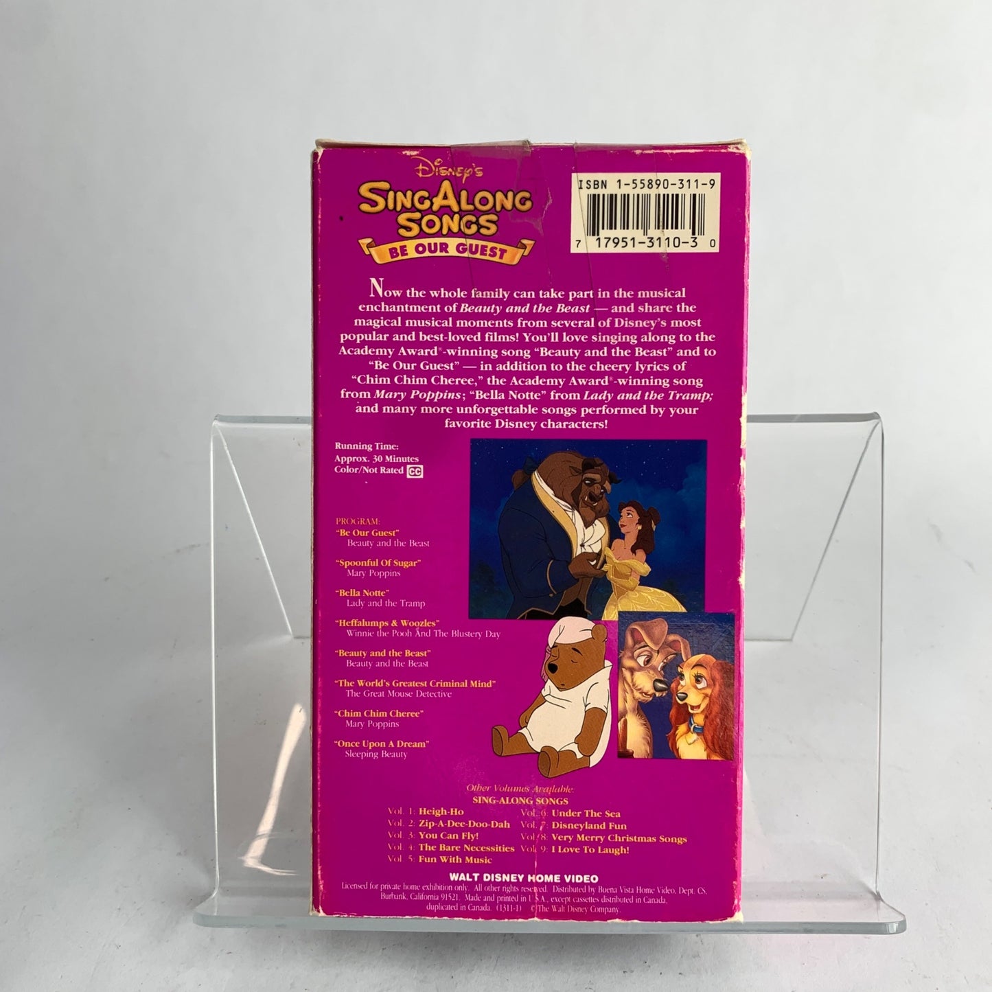 Disney's SingAlong Songs Be Our Guest VHS Vintage