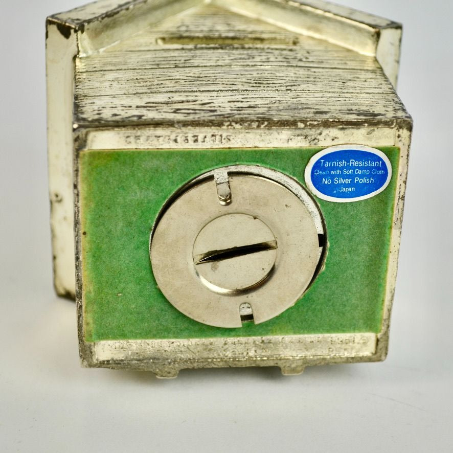Leonard Snoopy Vintage Silver Plated Piggy Money Bank