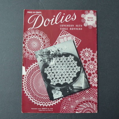 Vintage 1940s Crochet Pattern Book Doilies Luncheon Sets Table Runners Book 147