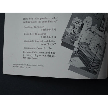 Vintage 1940s Crochet Pattern Book Doilies Luncheon Sets Table Runners Book 147