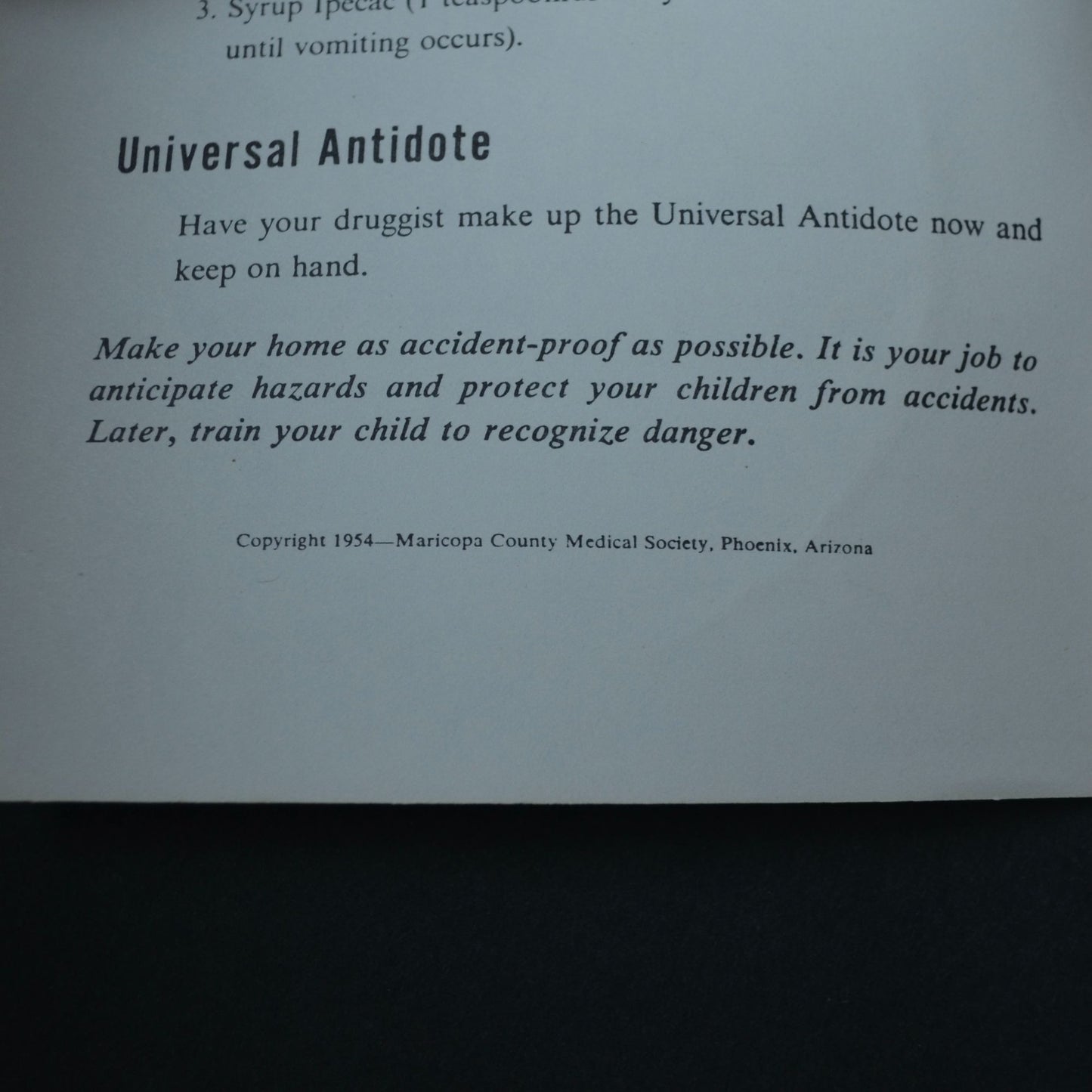What's the Answer Booklet About Child Accidents North Memorial Hospital 1954