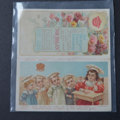 The Michigan Stove Company Victorian Trading Card Folding