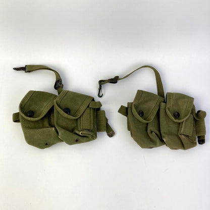 Lot 2 Vintage M1 Garand Double Enbloc Pouch Clip Belt Magazine Pouch