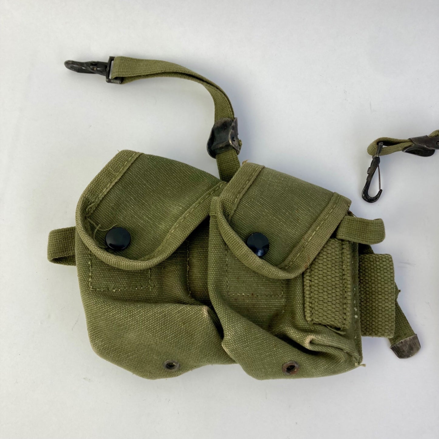 Lot 2 Vintage M1 Garand Double Enbloc Pouch Clip Belt Magazine Pouch