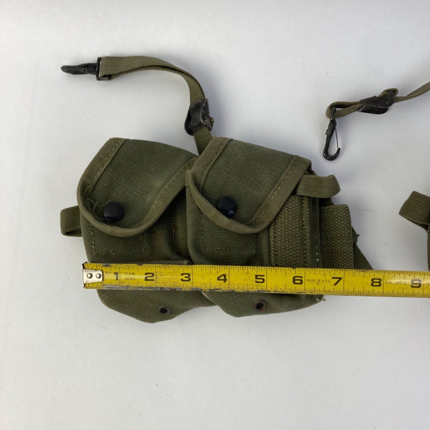 Lot 2 Vintage M1 Garand Double Enbloc Pouch Clip Belt Magazine Pouch