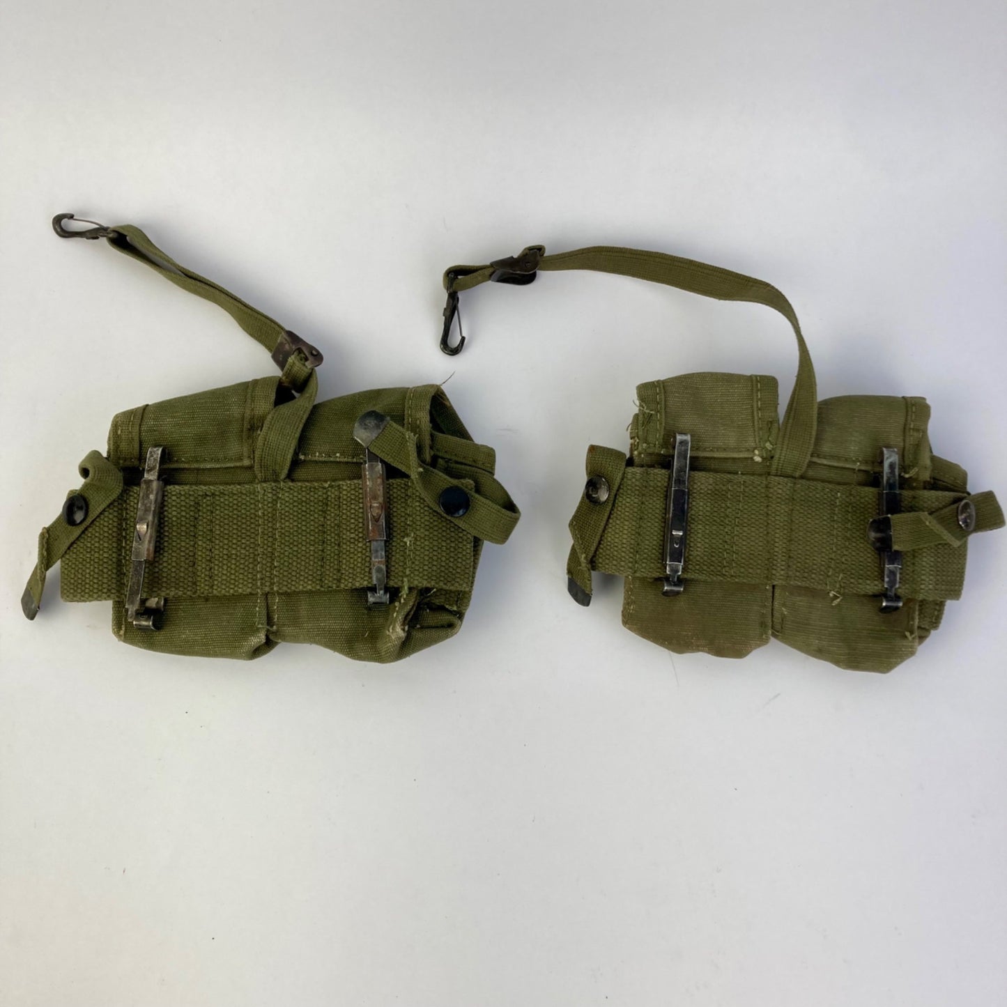 Lot 2 Vintage M1 Garand Double Enbloc Pouch Clip Belt Magazine Pouch