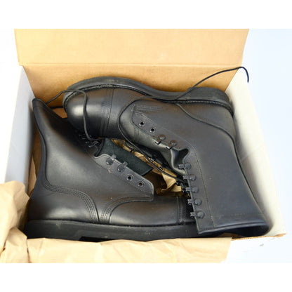 Addison Men's Steel Toe Safety Non-Spark Combat Boot Size 10W Black Leather NEW
