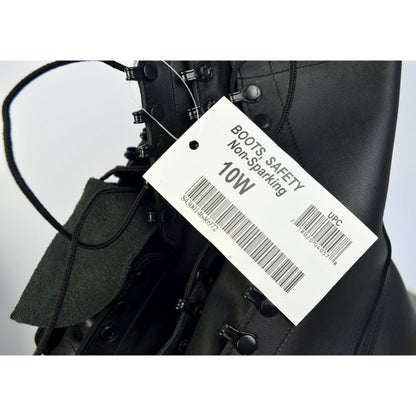 Addison Men's Steel Toe Safety Non-Spark Combat Boot Size 10W Black Leather NEW