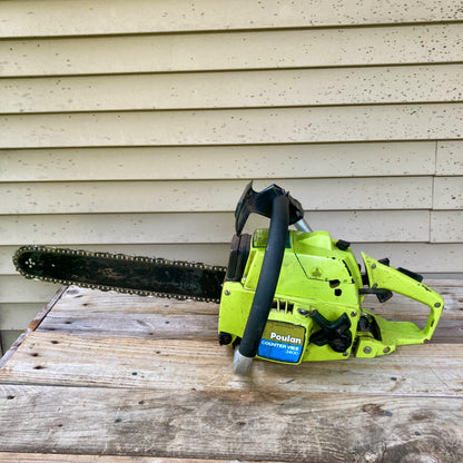 Vintage Poulan Counter Vibe 3400 Chainsaw w/ 16" Bar & Chain FOR PARTS OR REPAIR