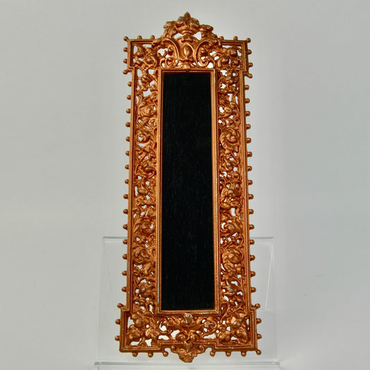 Made in Italy Vintage Heavy Ornate Cast Metal Picture Frame