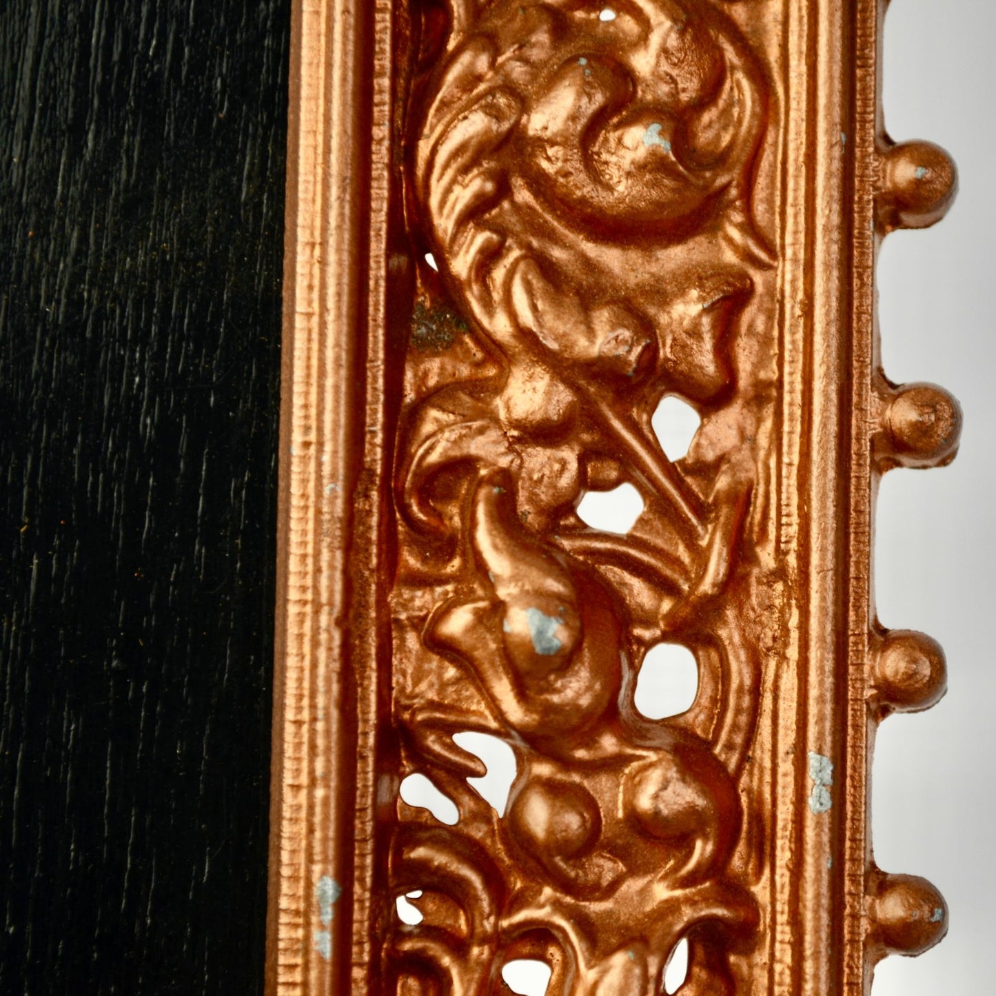 Made in Italy Vintage Heavy Ornate Cast Metal Picture Frame