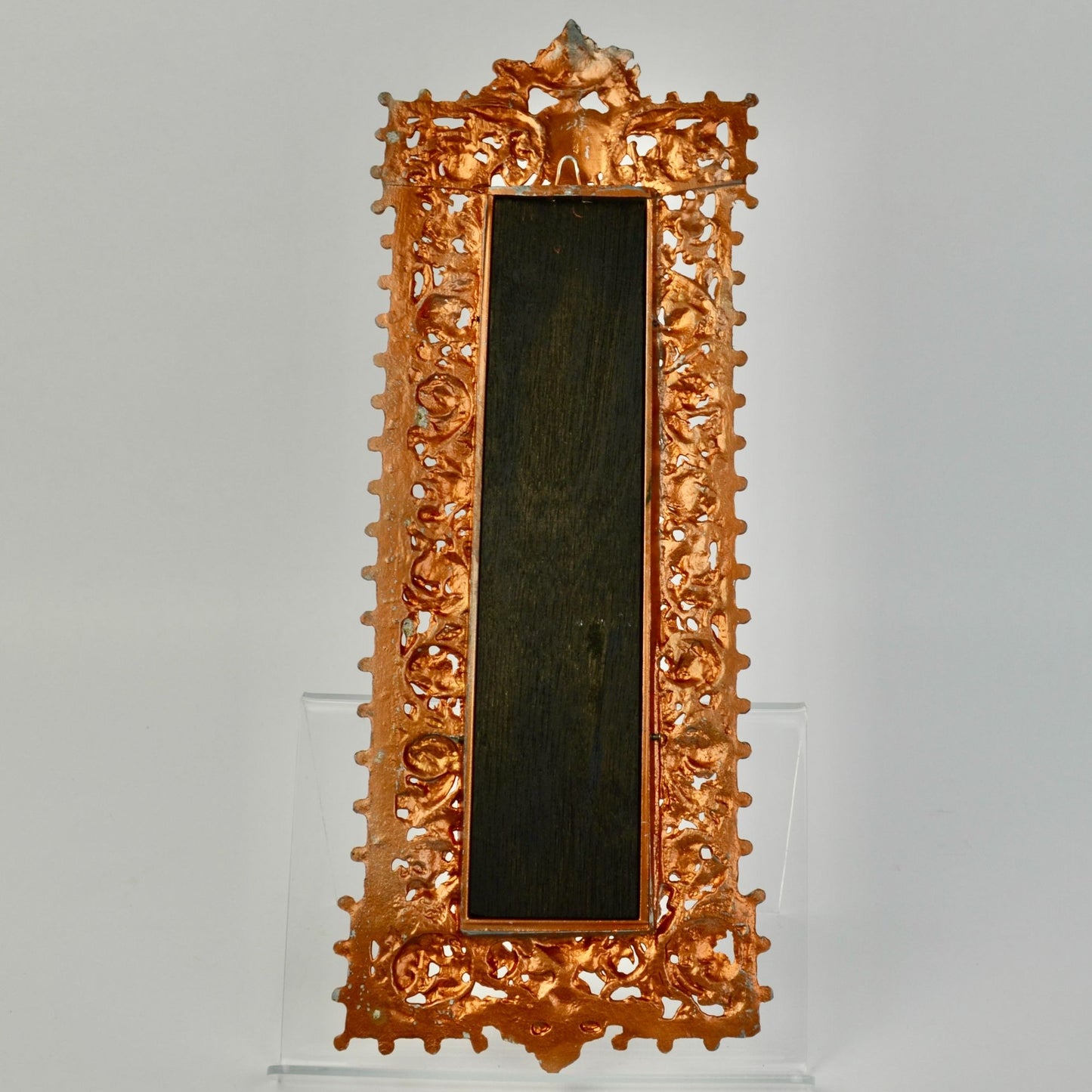 Made in Italy Vintage Heavy Ornate Cast Metal Picture Frame