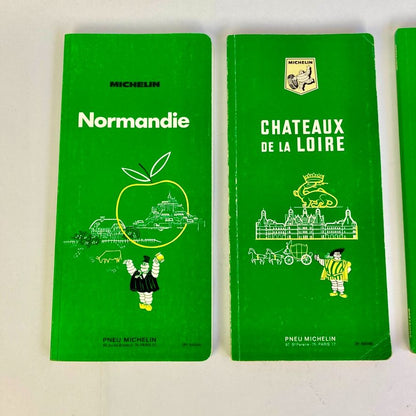 Vintage 1960-70's Michelin French Travel Guides Bretagne Normandie Paris Loire