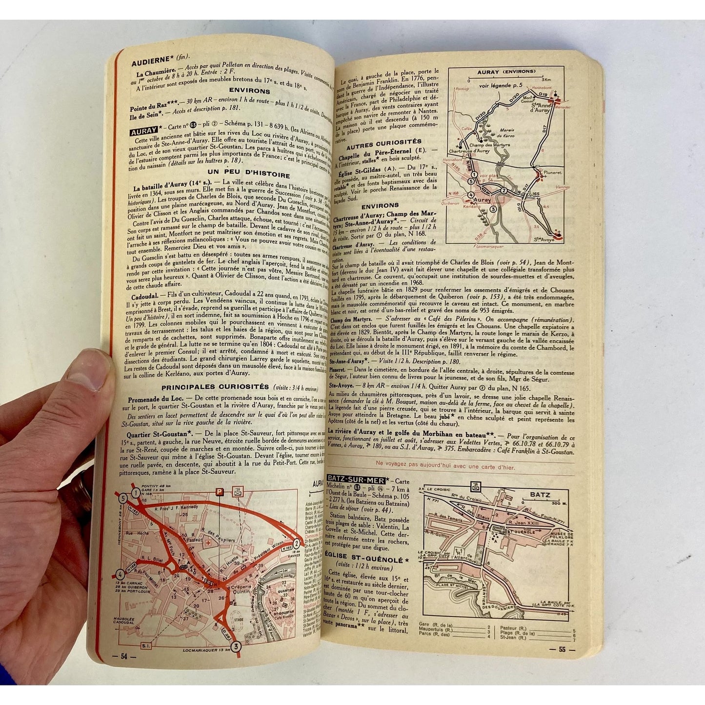 Vintage 1960-70's Michelin French Travel Guides Bretagne Normandie Paris Loire