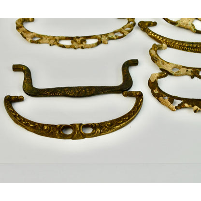 Lot Antique Drawer Pull Drop Bail Hardware Vintage Brass FOR PARTS OR REPAIR