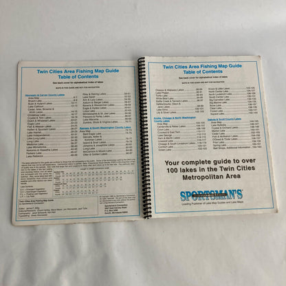 Sportsman's Connection Twin Cities Area Fishing Map Guide Book Minnesota MN