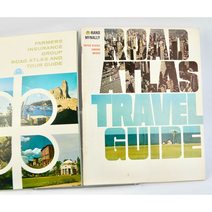 Lot 3 Vintage 1960's -1970's Road Atlases Rand McNally Atlas Map Book 1963 1967