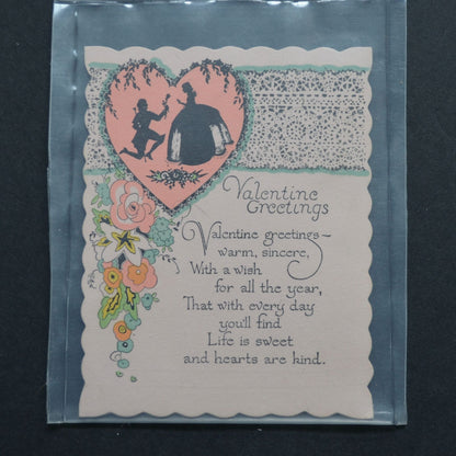Rust Craft Vintage Valentine Card Greetings Floral Poem