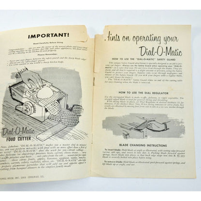 Tempting Garnishes and Salads Made with Dial-O-Matic Booklet