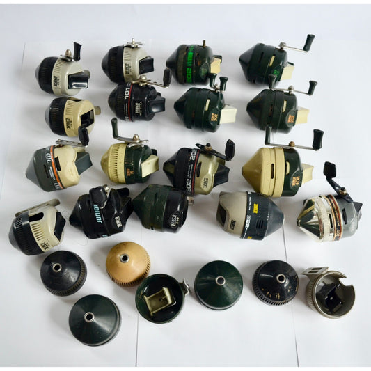 Large Lot Vintage Zebco Reel Parts Lot 202 101 76 Fishing FOR PARTS OR REPAIR