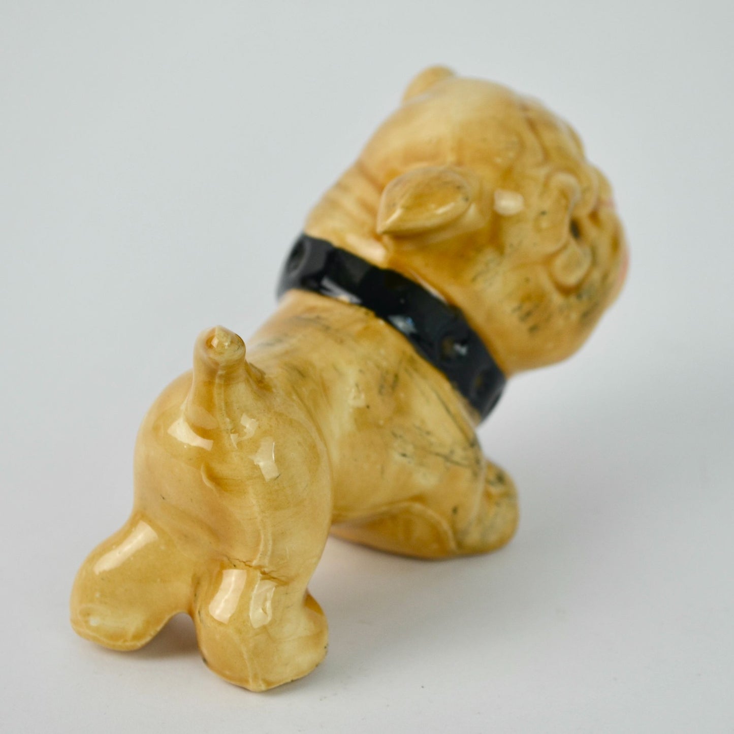 Vintage Ceramic Bulldog Figurine 3.25" Tall 5" Long