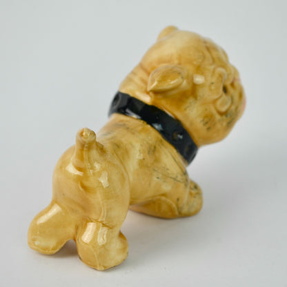 Vintage Ceramic Bulldog Figurine 3.25" Tall 5" Long