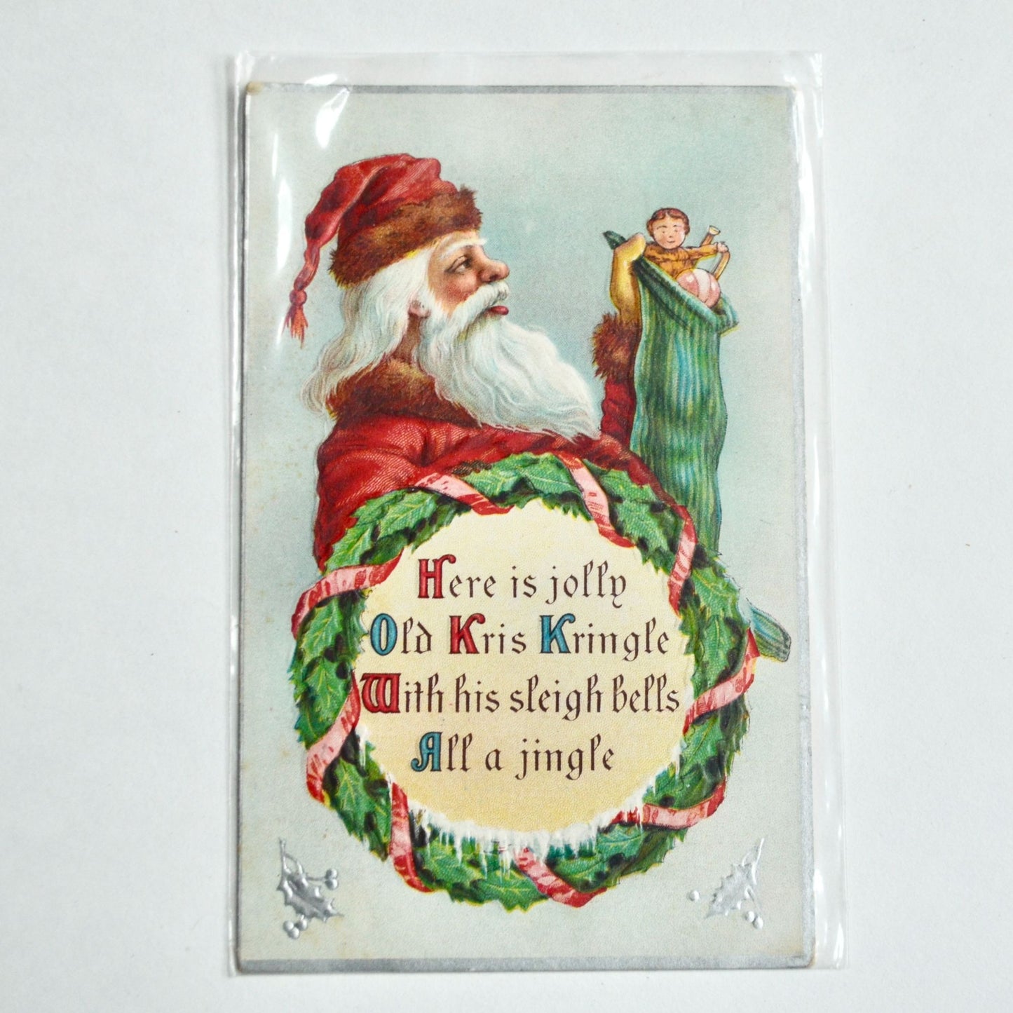 Antique Early 1900s Christmas Postcard Kris Kringle