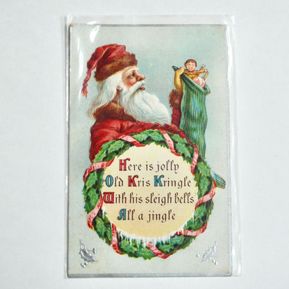 Antique Early 1900s Christmas Postcard Kris Kringle