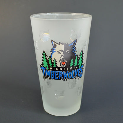 Minnesota Timberwolves Miller Genuine Draft Frosted Drinking Glass