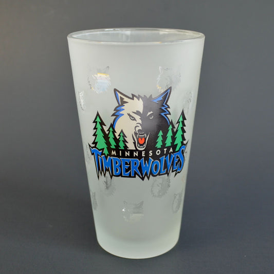 Minnesota Timberwolves Miller Genuine Draft Frosted Drinking Glass