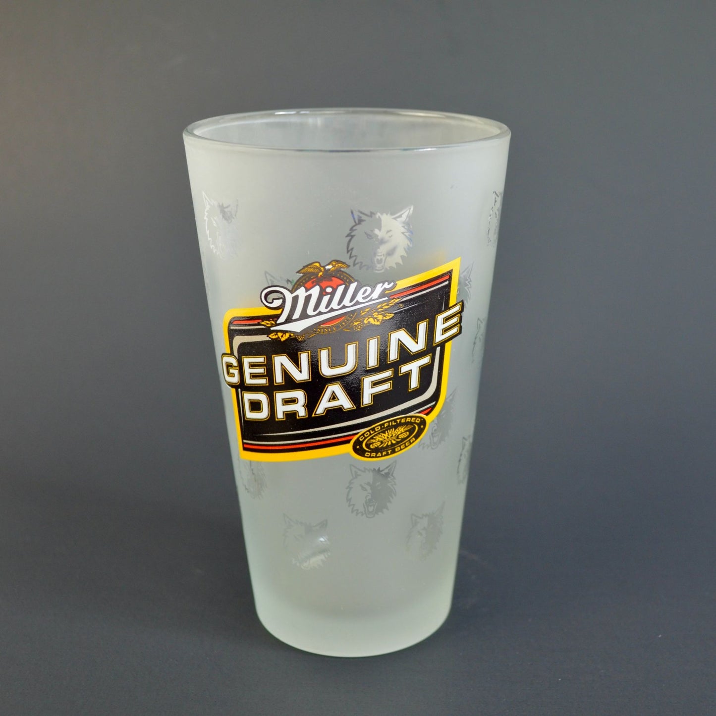 Minnesota Timberwolves Miller Genuine Draft Frosted Drinking Glass