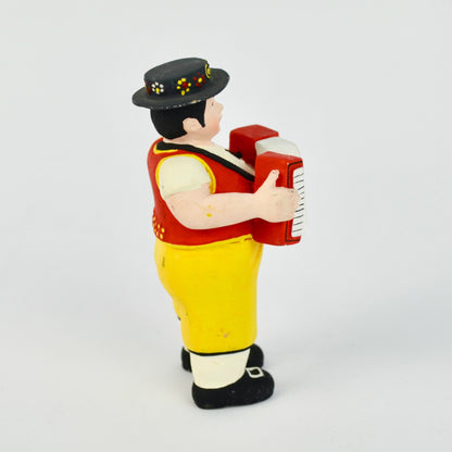 Hand-Painted Folk Musician Figurine With Accordion & Traditional Outfit