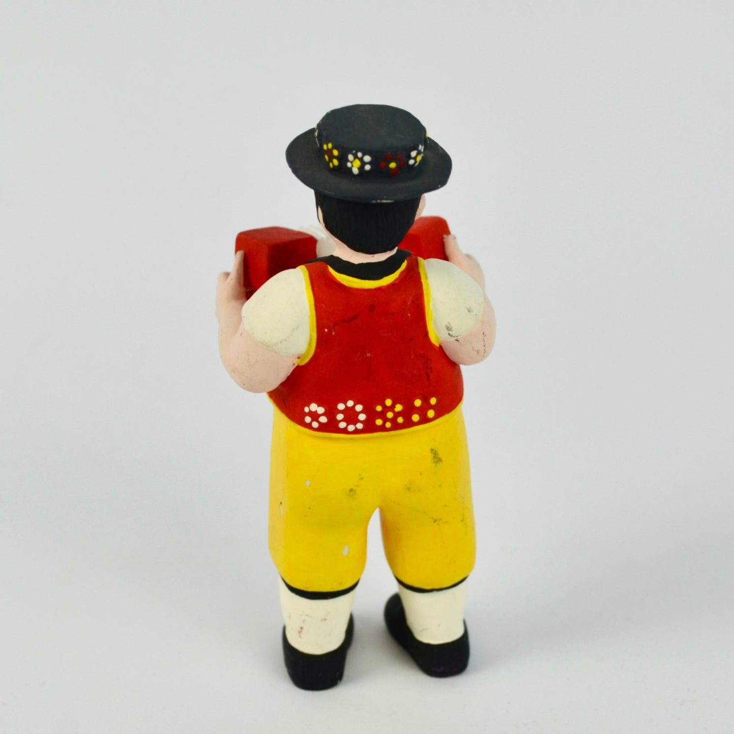 Hand-Painted Folk Musician Figurine With Accordion & Traditional Outfit