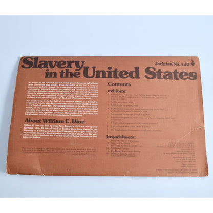 Vintage Jackdaw No. A30 "Slavery in the United States" Exhibits Paper Ephemera