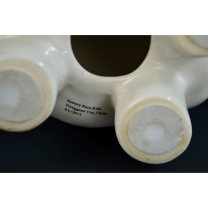 Pottery Barn Kids Sheep Lamb Piggy Bank White Ceramic READ