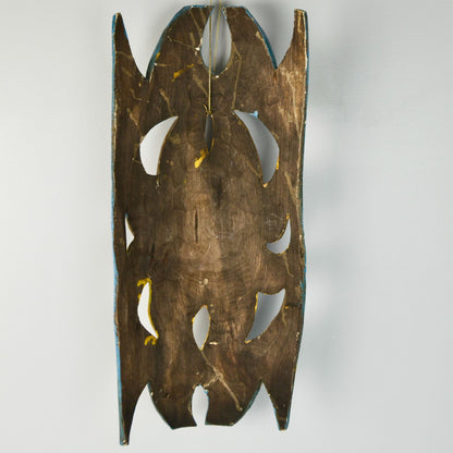 Handpainted Carved Wooden Mask Sun Colorful Mexico?